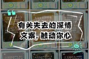 失去艺术文案怎么写_如何写出打动人心的失去文案