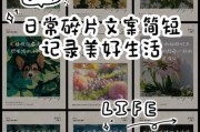 如何记录生活碎片_日常文案怎么写
