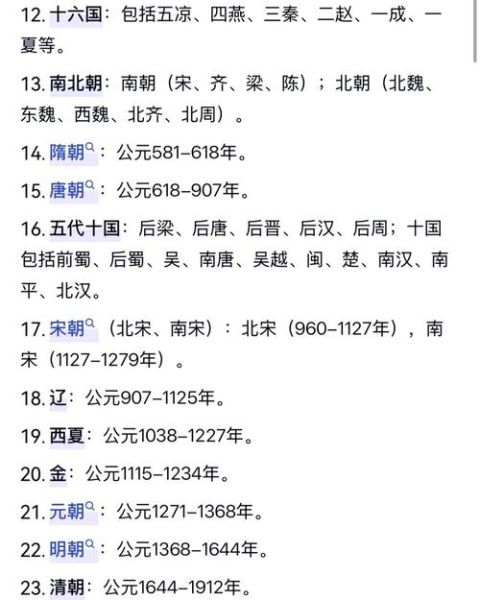 历史朝代顺序_中国历史朝代顺序表