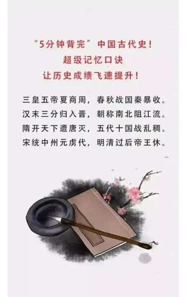 历史歌谣大全有哪些_如何快速背诵历史歌谣