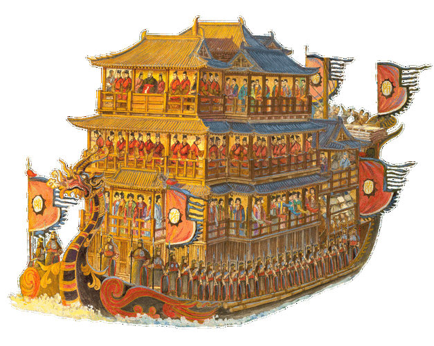 龙舟历史图片大全_龙舟起源与演变