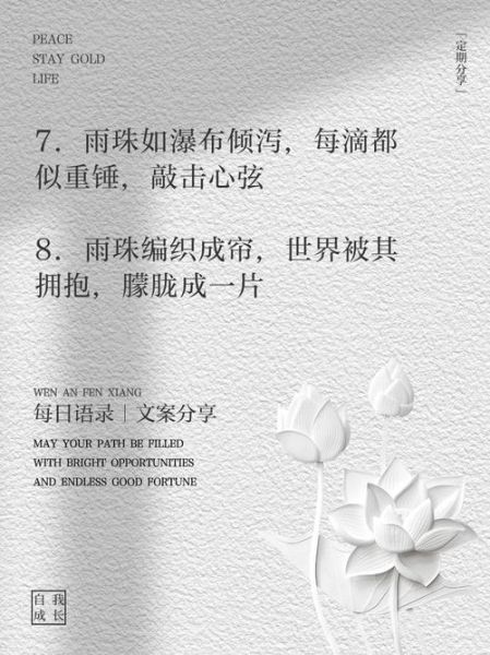 雨珠艺术感文案怎么写_雨珠意境句子有哪些