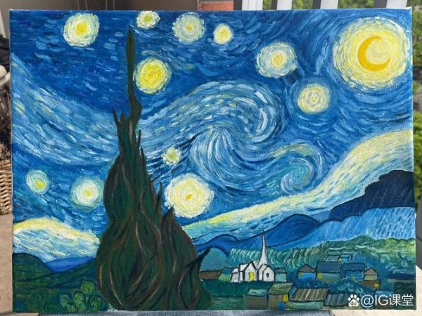 梵高星空油画怎么画_梵高艺术风格特点