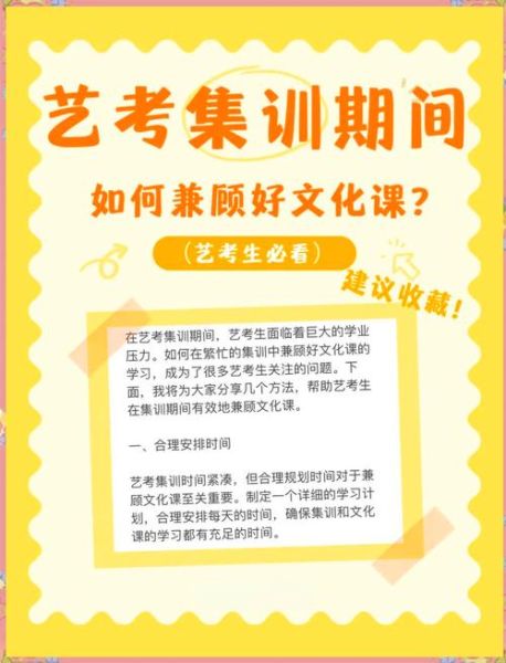 艺术生文化课怎么补_艺考集训期间如何兼顾文化课