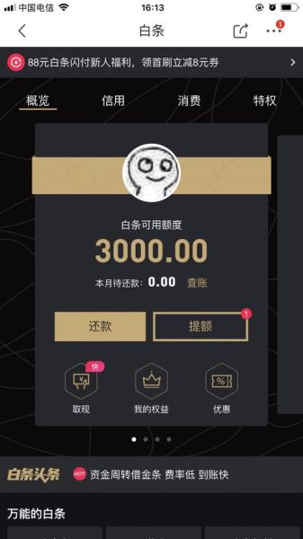 京东白条怎么开通_京东白条额度一般多少