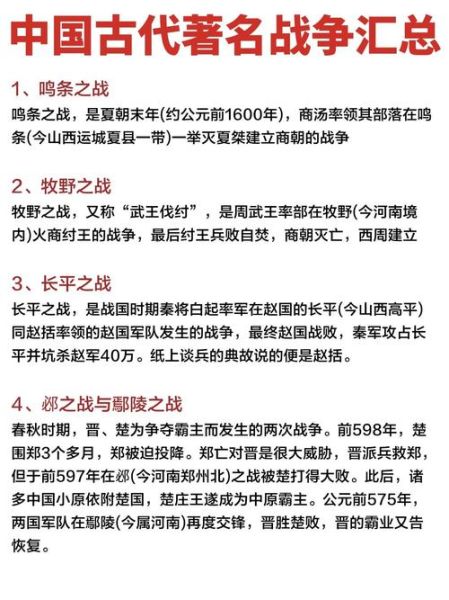 古代著名战役有哪些_如何快速记忆历史战役