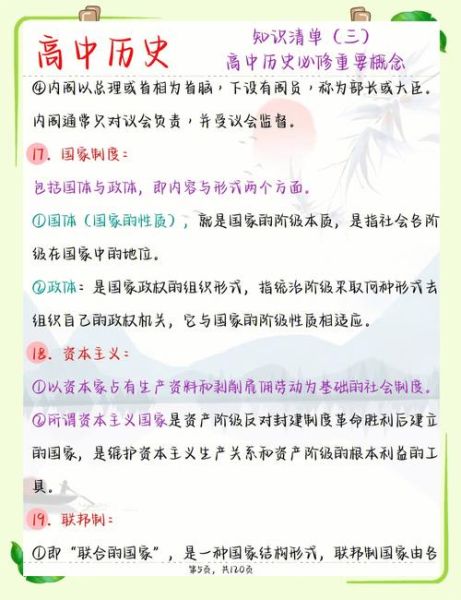 高中历史概念大全_如何系统掌握