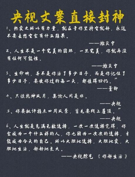 央视文案怎么写_央视文案有哪些特点